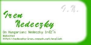 iren nedeczky business card